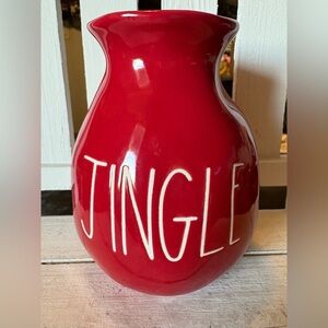 Rae Dunn Festive Red 'Jingle' Vase